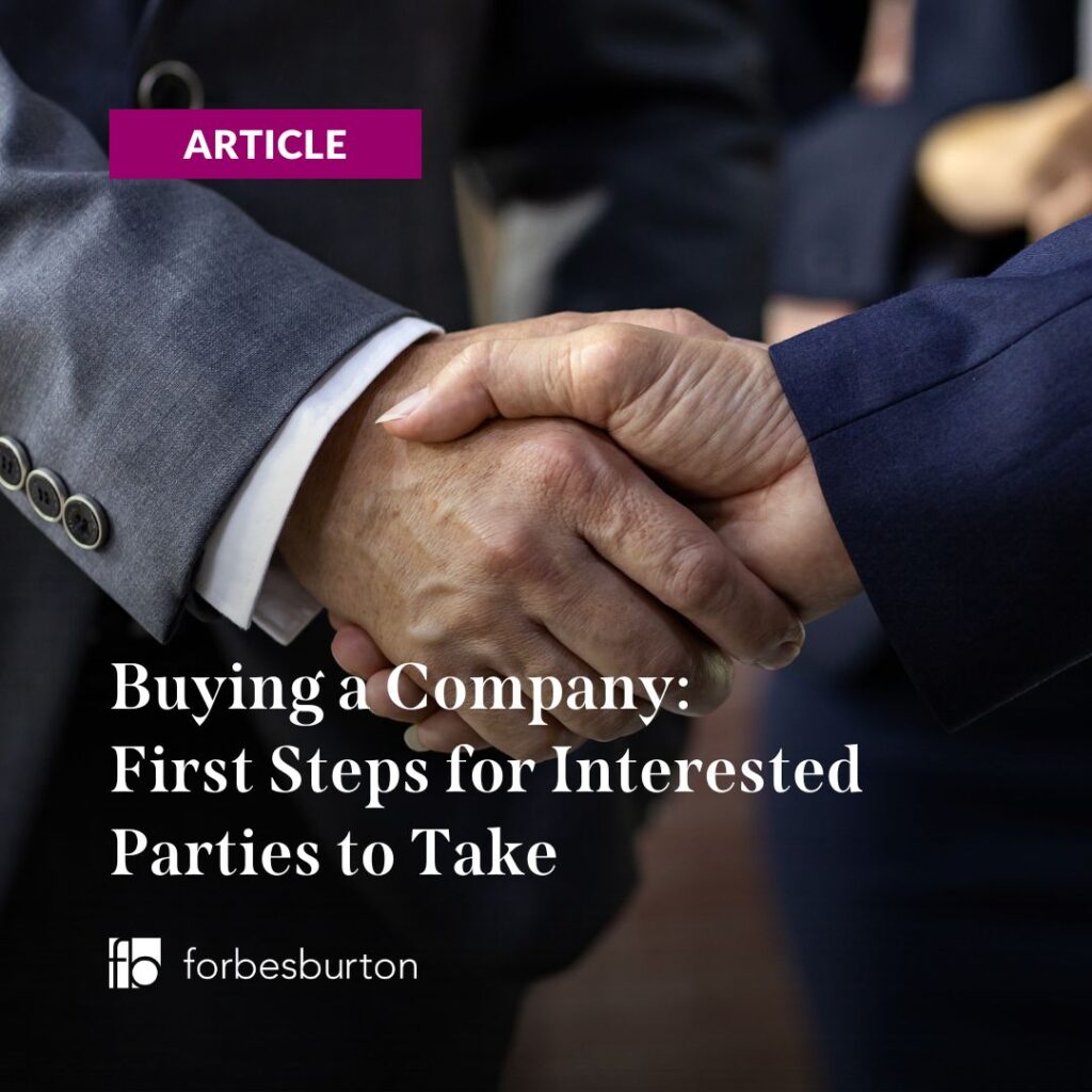 Handshake from a businessman buying a company